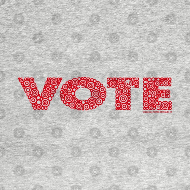 VOTE - Red Distressed Circle Design by pbdotman